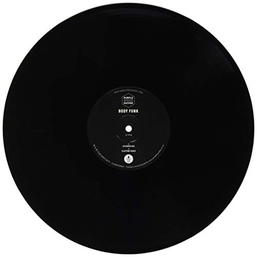 Black vinyl record with a central label reading "Purple Disco Machine - Body Funk".