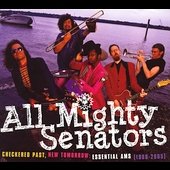 "CD cover featuring five men with instruments by a body of water."