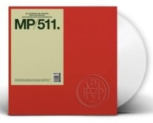 Red vinyl record cover with white label partially visible.