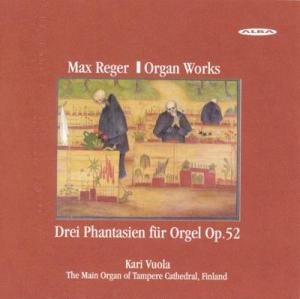 Red CD cover with medieval painting of three monks and white text.