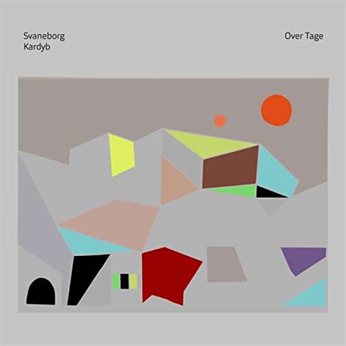 Vinyl album cover with abstract geometric shapes in muted colors.