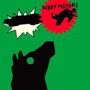 Green album cover with black shapes, a starburst, and red text.