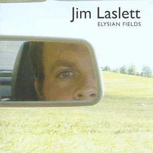 CD cover for Jim Laslett’s “Elysian Fields” featuring a face in a rearview mirror.