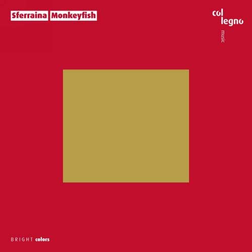 Red album cover with a gold square, featuring artist and title text.