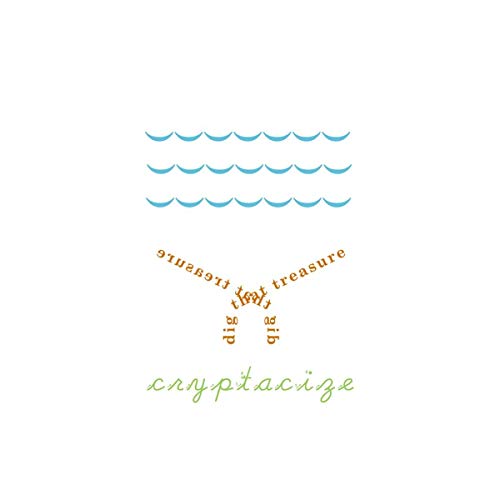 CD cover for Cryptacize’s “Dig That Treasure” with wave and text design.