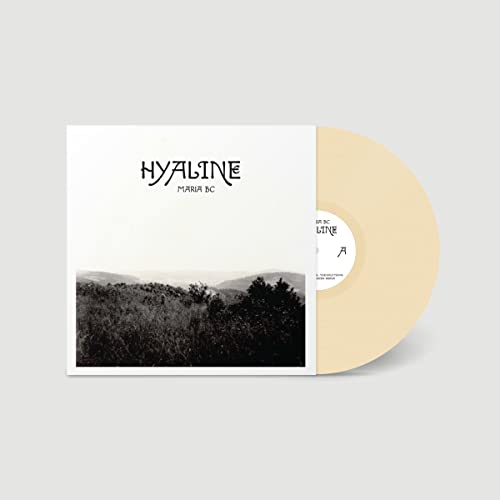 Maria BC Hyaline album cover with a bone-colored vinyl record on a light background.
