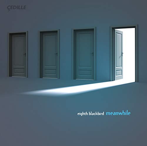 CD cover: four blue doors, one open revealing bright light.