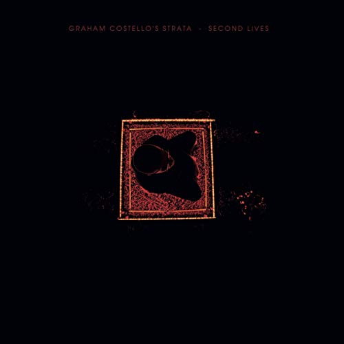 Black album cover with a red, textured square framing a silhouetted head.