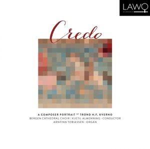 Pixelated image of a face with "Credo" in red cursive text above it.