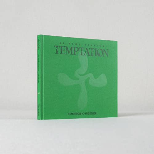 Green CD case for TOMORROW X TOGETHER’s “The Name Chapter: TEMPTATION” album.