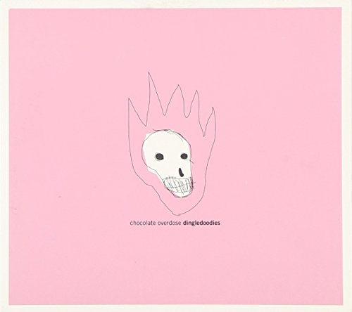 Pink CD cover with a simple, hand-drawn skull and text.