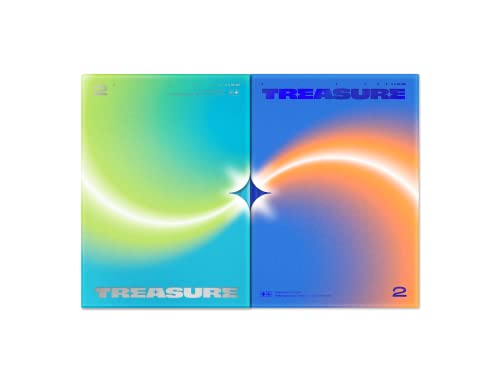 Two album covers with gradient colors and the word "TREASURE".