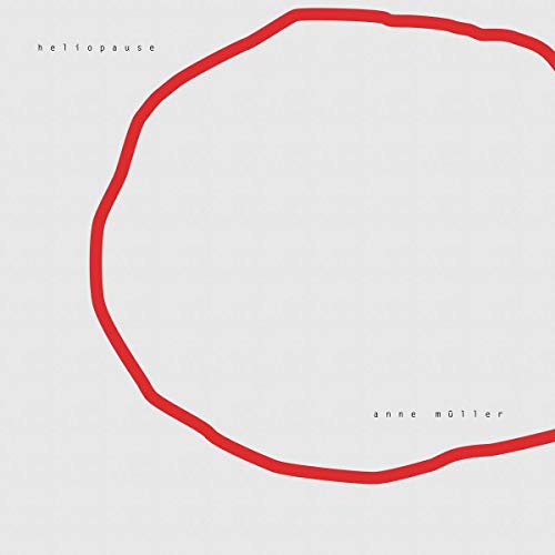 Album cover for Anne Mullerās āHeliopauseā with a red, irregular circle.