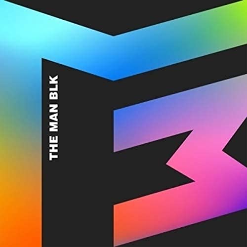 CD cover with abstract colorful gradient and bold black letter "M".