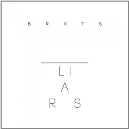 White album cover with gray text spelling "Brats" and "Liars.