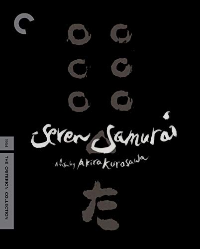 Criterion Collection Blu-ray cover for Akira Kurosawa’s *Seven Samurai*.