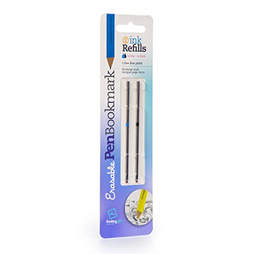 Pen Bookmark | Erasable Ballpoint Gel Pen and Bookmark 3-in-1 | Ink Novelty Pen with Eraser | Page Marker | Book Marker | Page Holder Clip | Stationery Gift Idea for Reader and Writer (Refill)