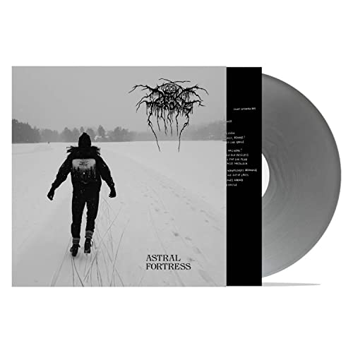 Darkthrone’s “Astral Fortress” vinyl record with winter landscape cover art.