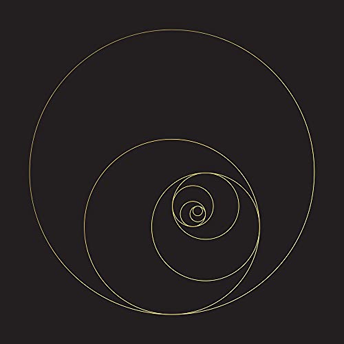 Black background with a golden spiral design, album art for "Ocean.