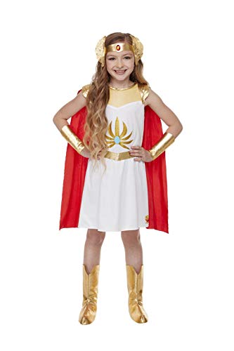 Smiffys 52279M Officially Licensed She-Ra Costume, Girls, White, M - Age 7-9 years