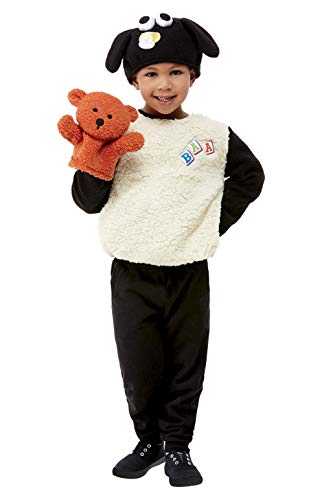 Smiffys 52284T2 Officially Licensed Shaun The Sheep Timmy Costume, Unisex Children, White, Toddler - Age 3-4 years