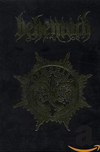 Black album cover for Behemoth’s “Demonica” with ornate, dark imagery.