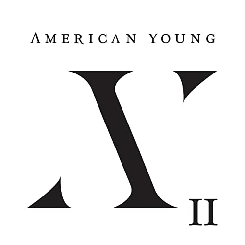 Album cover for American Young’s “AYII” featuring a large black Roman numeral II.