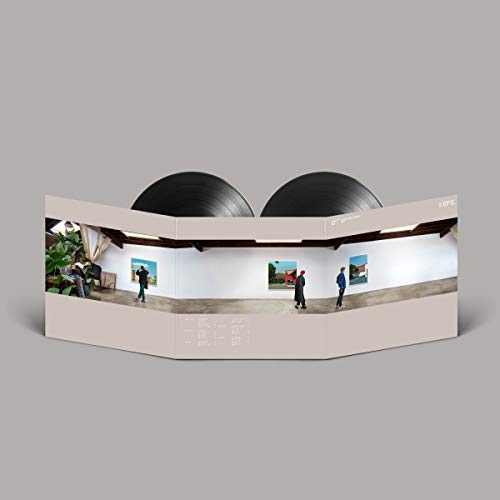 Dirty Projectors 5Eps vinyl record packaging with figures in a gallery.