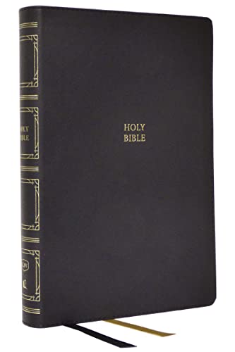 KJV, Paragraph-style Large Print Thinline Bible, Leathersoft, Black, Red Letter, Thumb Indexed, Comfort Print: Holy Bible, King James Version