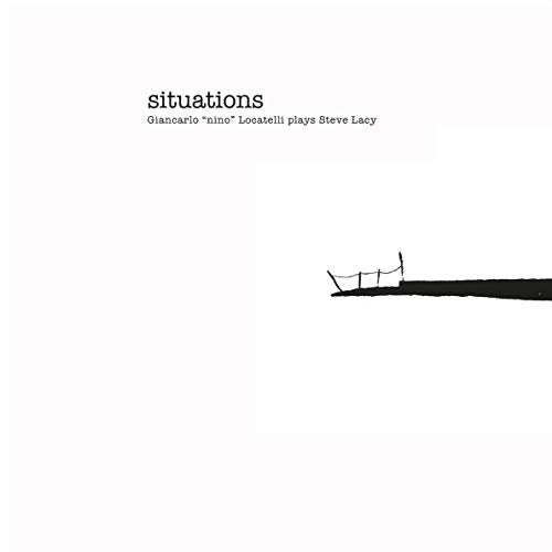 āSituationsā vinyl record cover with minimalist black line drawing of a boat.