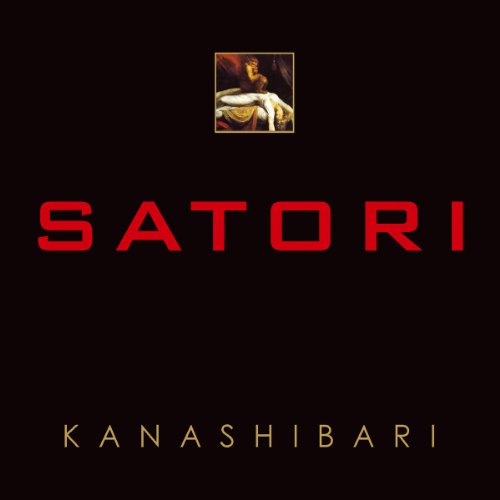 CD cover: dark background, red text "Satori," small painting of bound figure.