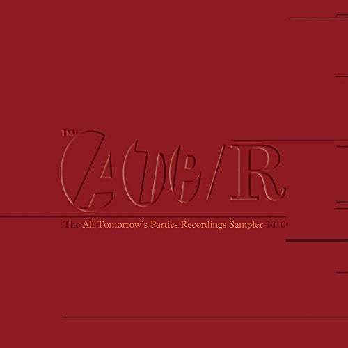 Red vinyl record cover with embossed "ATP/R" logo and sampler title text.