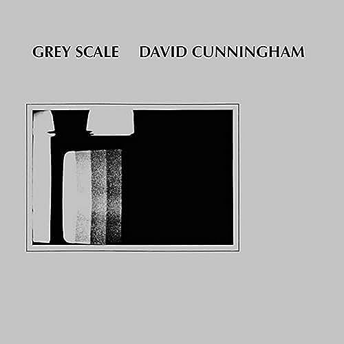 CD cover for David Cunningham’s “Grey Scale” with abstract black and white image.