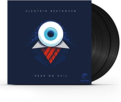 Vinyl record cover with an eye illustration and the title “Hear No Evil.”