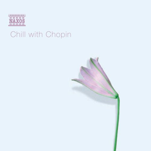 "CD cover with a pink flower and 'Chill with Chopin' text on a white background."