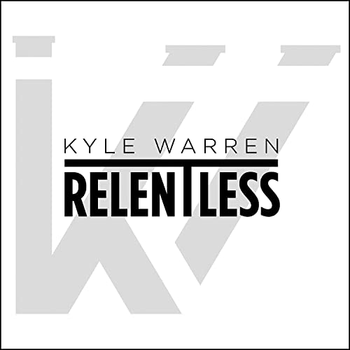 CD cover for Kyle Warren’s “Relentless” featuring a large gray “K”.