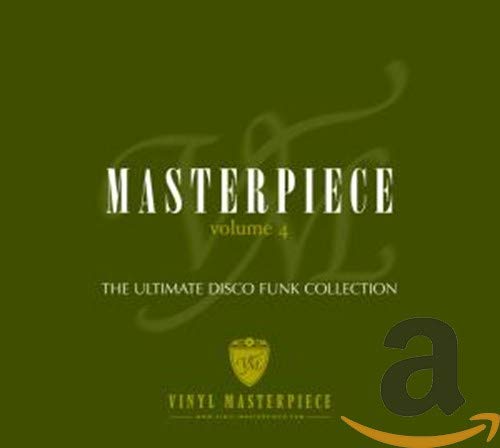 "Green album cover with 'Masterpiece Vol. 4' text and Amazon logo."