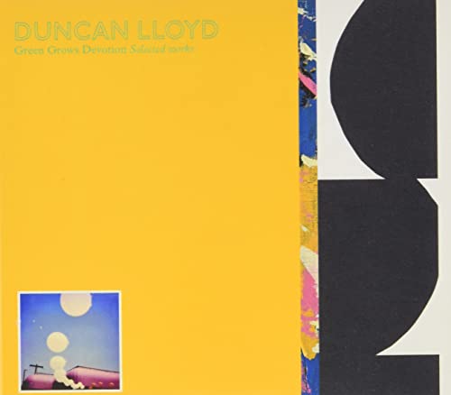 Yellow CD cover with abstract shapes and a small landscape image.
