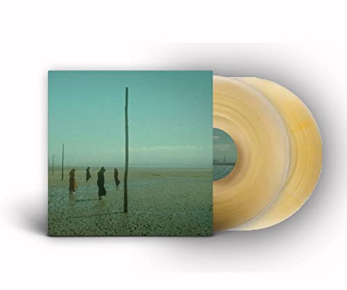Vinyl record with cover art depicting figures in a misty landscape.