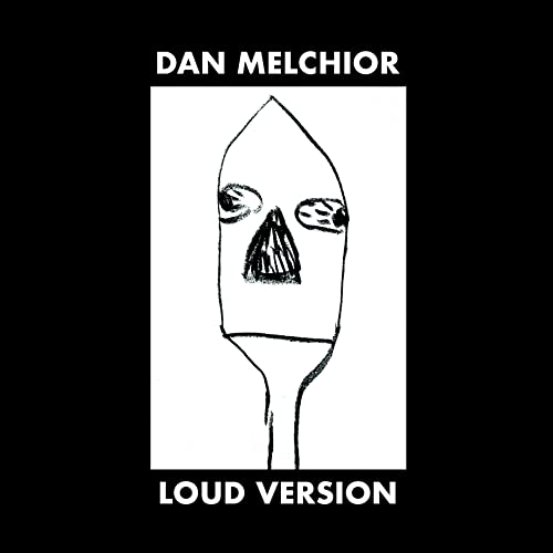 Black and white album cover with a crude, abstract face drawing.