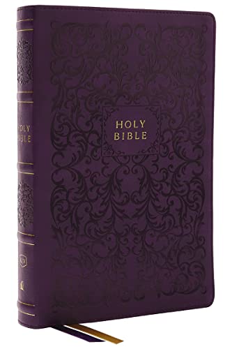 KJV Holy Bible, Center-Column Reference Bible, Leathersoft, Purple, 72,000+ Cross References, Red Letter, Comfort Print: King James Version
