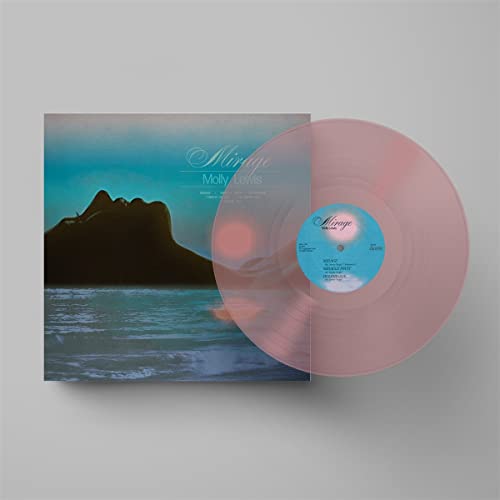Molly Lewisâs âMirageâ vinyl record with pink translucent disc and cover art.