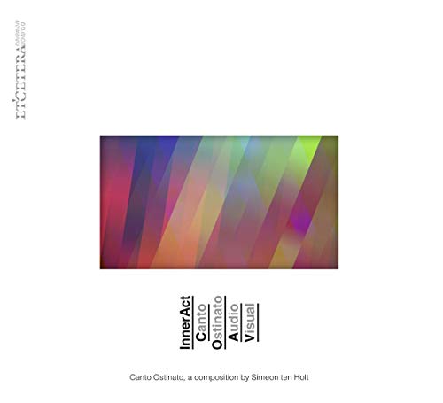 CD cover with abstract colorful stripes and text: "Canto Ostinato Audio Visual".