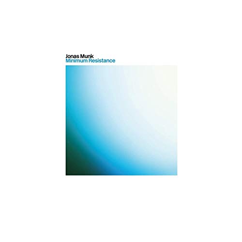 CD cover for Jonas Munk’s “Minimum Resistance” with blue gradient background.
