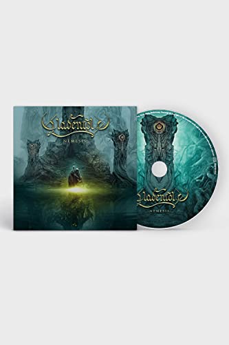 CD case and disc for Gladenfold’s “Nemesis” album, featuring dark fantasy art.