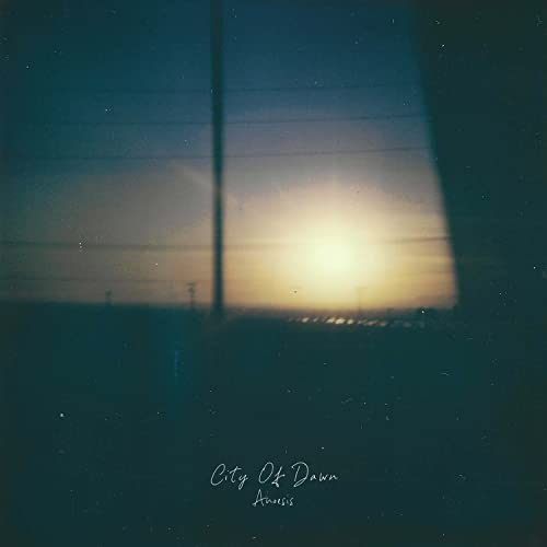 CD cover: hazy sunrise seen through wires, with album title below.