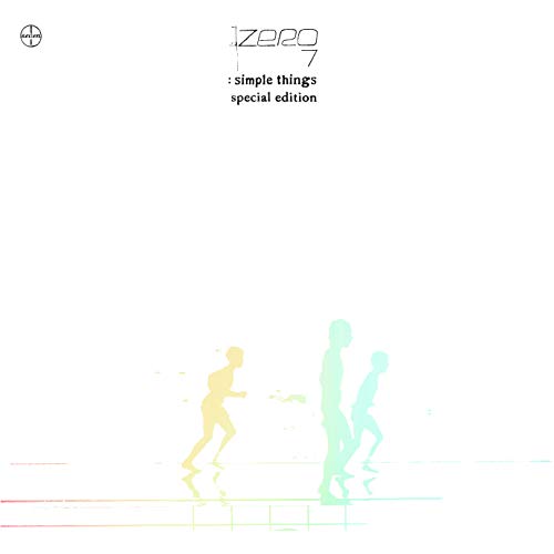 Zero 7 “Simple Things” CD cover with silhouettes of people running.