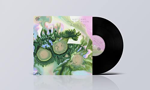 Vinyl record with colorful, abstract plant-like cover art.
