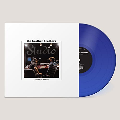 “The Brother Brothers” vinyl record with album art of musicians in studio.