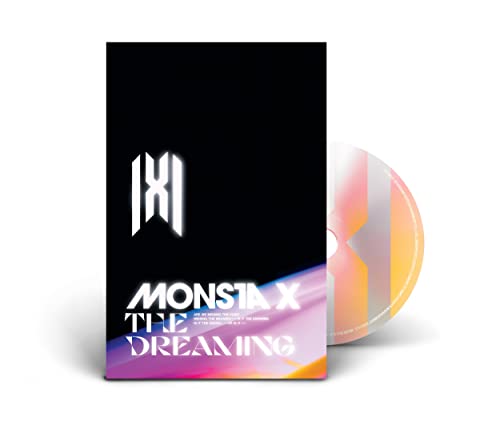 Monsta X album cover with a CD, black background, and white logo.